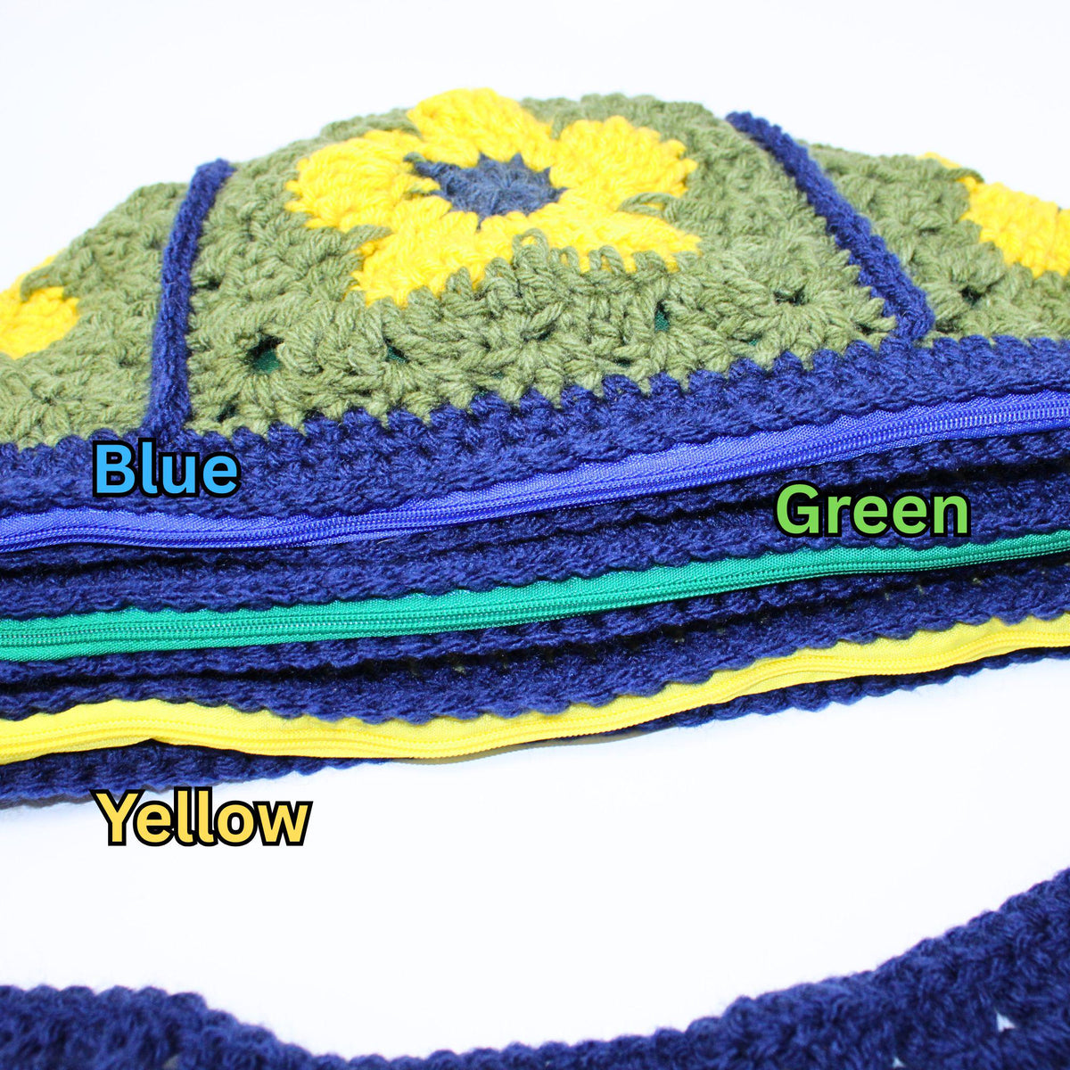 Goldenrod Crochet Crossbody Bag