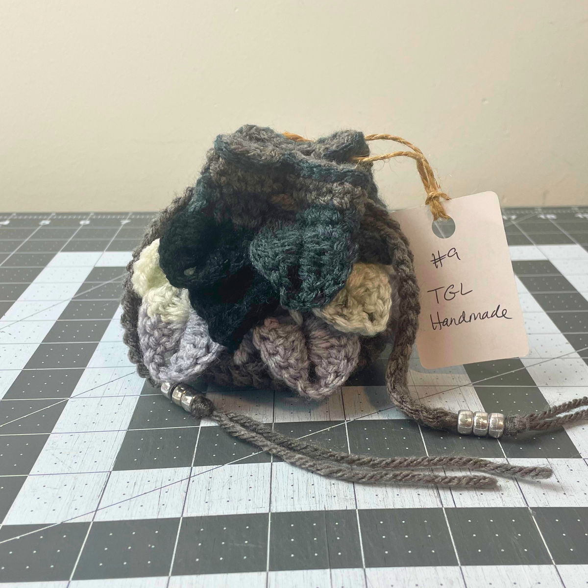 Newspaper Stripe Dragon Scale Dice Bag