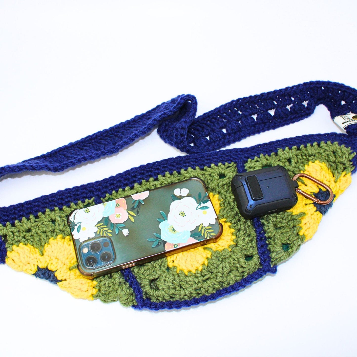 Goldenrod Crochet Crossbody Bag