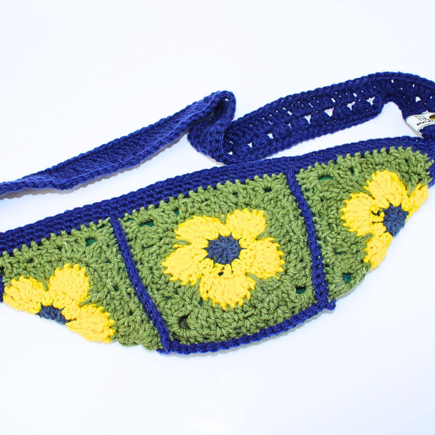 Goldenrod Crochet Crossbody Bag