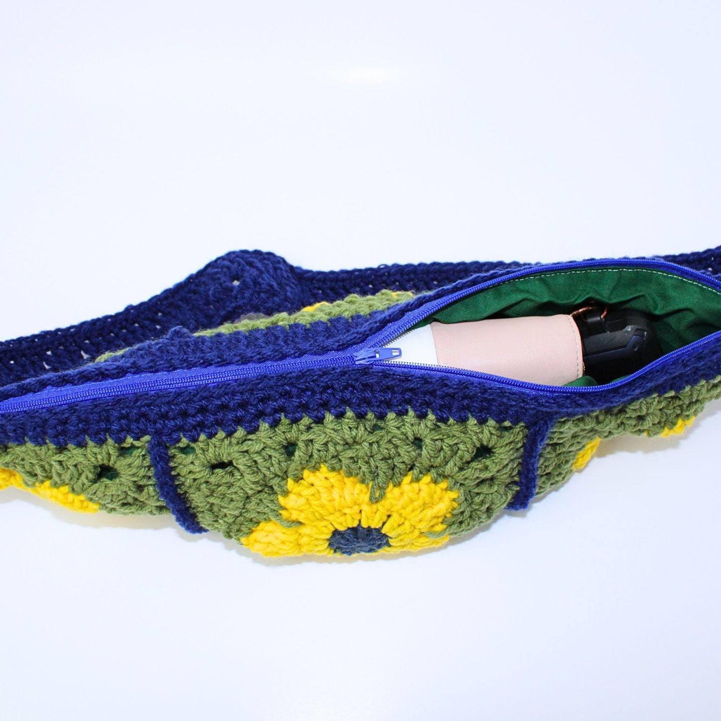 Goldenrod Crochet Crossbody Bag