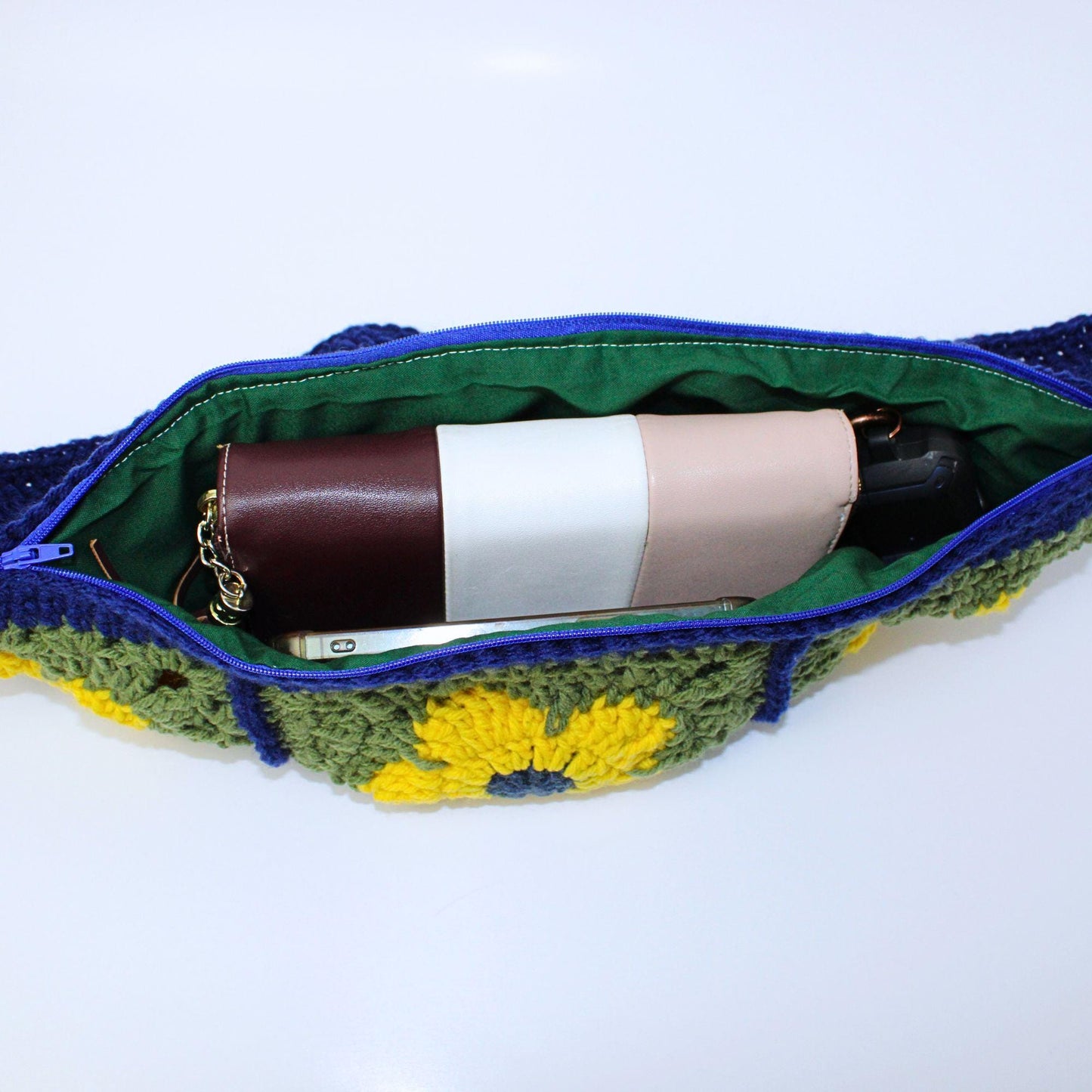 Goldenrod Crochet Crossbody Bag