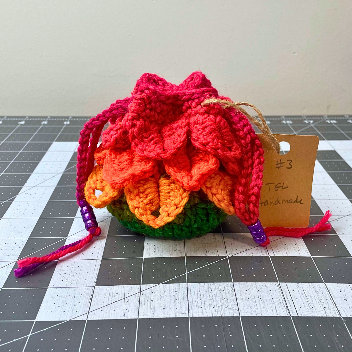 Favorite Stripe Dragon Scale Dice Bag