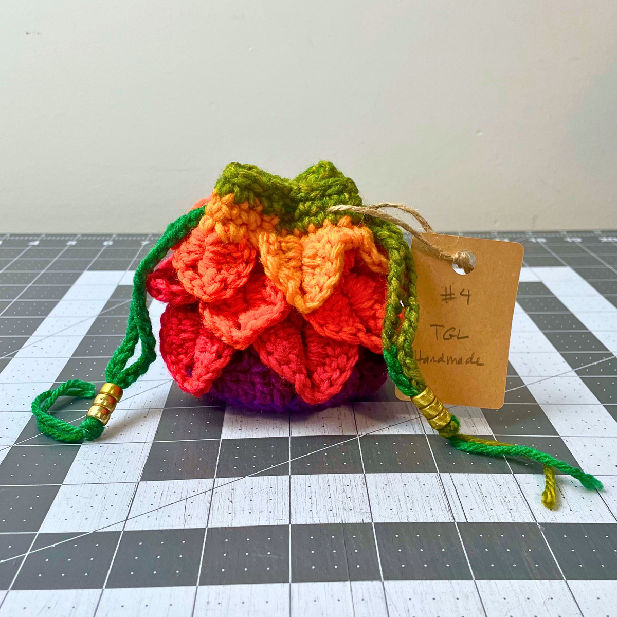 Favorite Stripe Dragon Scale Dice Bag