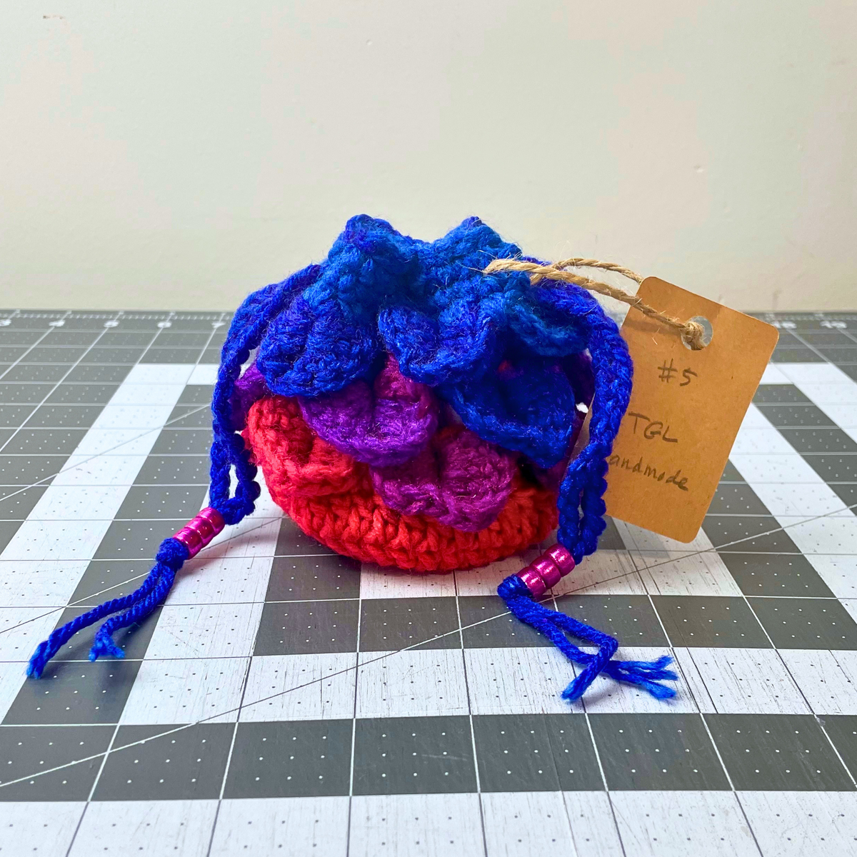 Favorite Stripe Dragon Scale Dice Bag