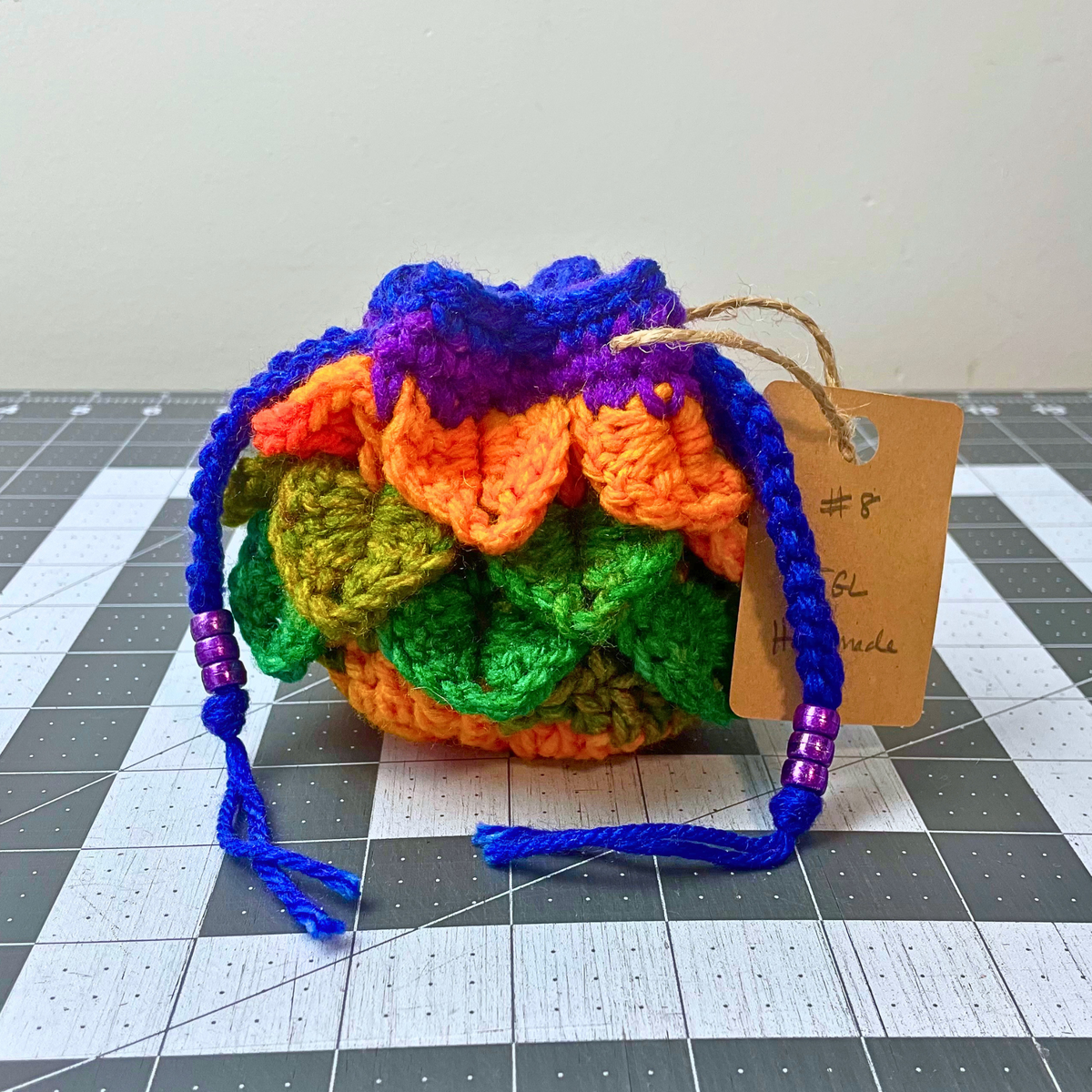Favorite Stripe Dragon Scale Dice Bag