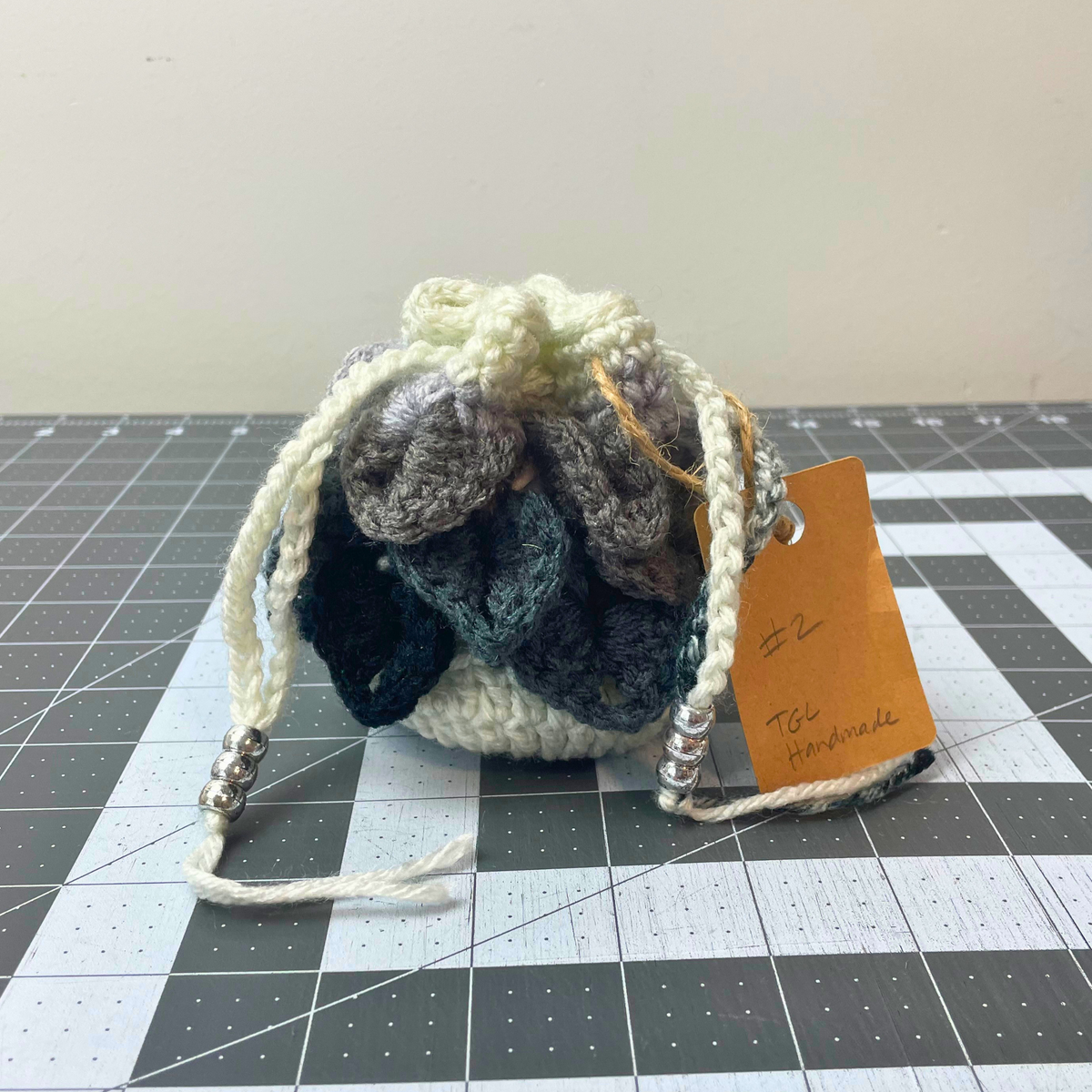 Newspaper Stripe Dragon Scale Dice Bag