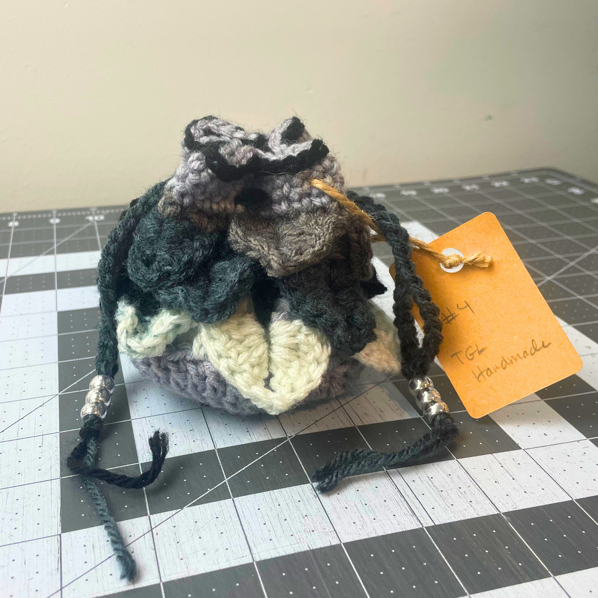 Newspaper Stripe Dragon Scale Dice Bag