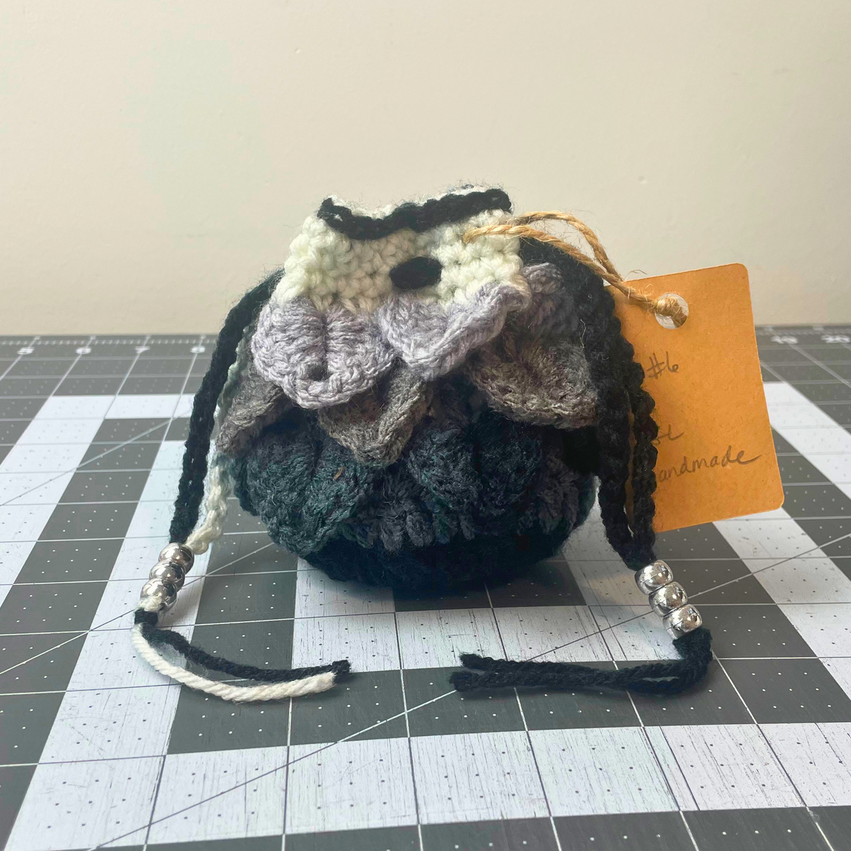 Newspaper Stripe Dragon Scale Dice Bag