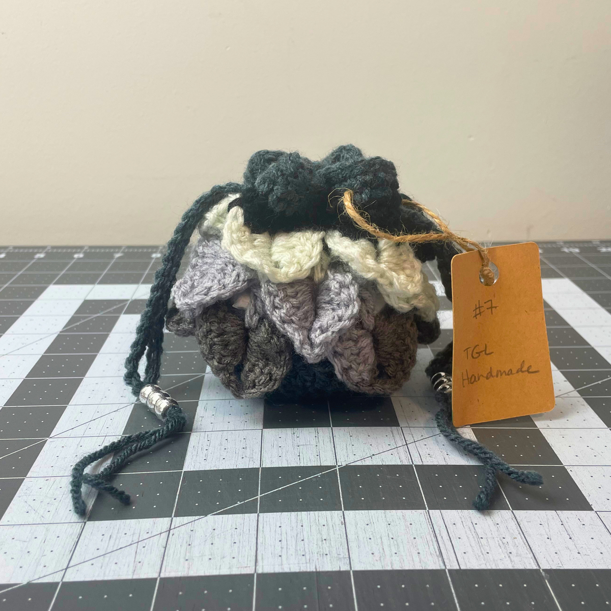 Newspaper Stripe Dragon Scale Dice Bag