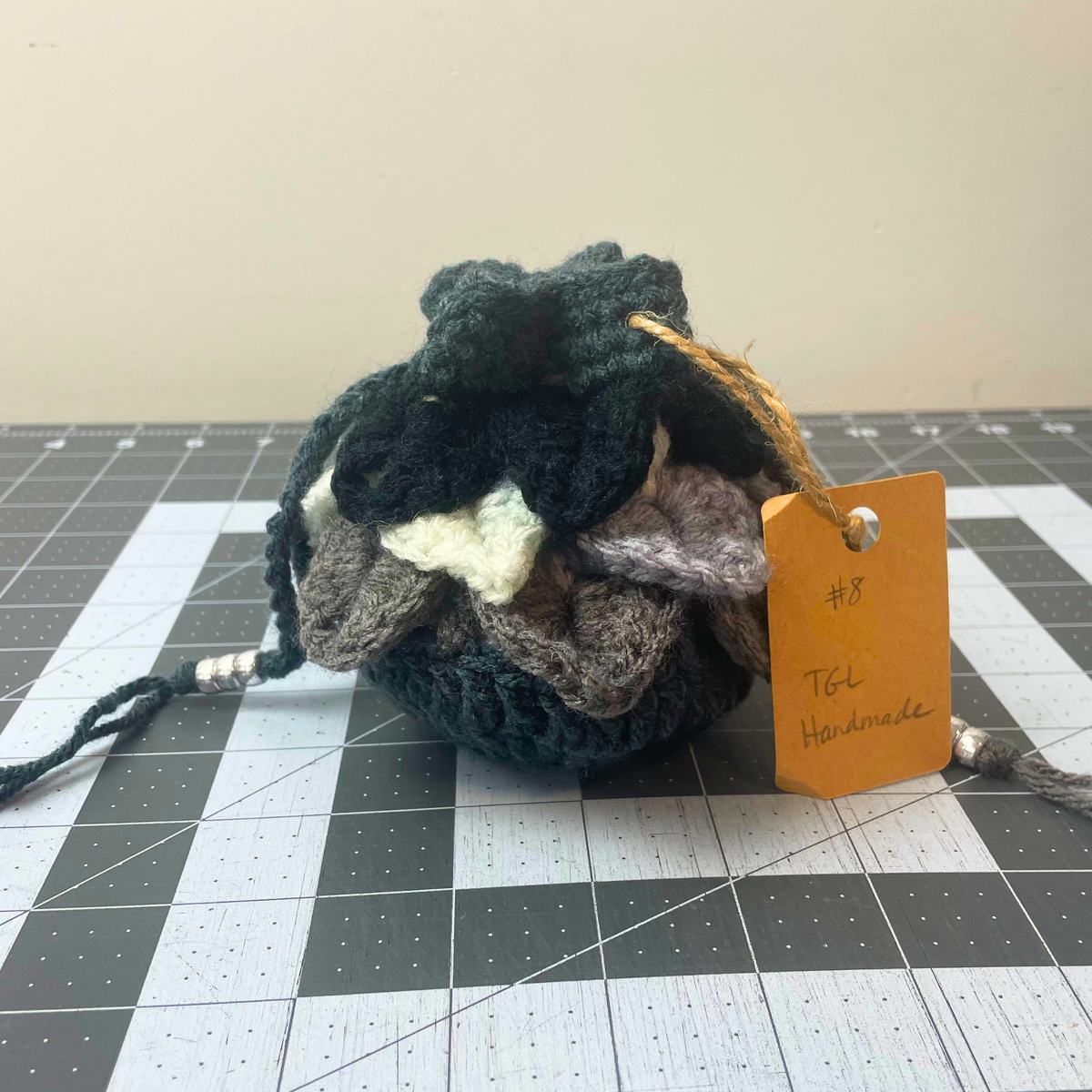 Newspaper Stripe Dragon Scale Dice Bag