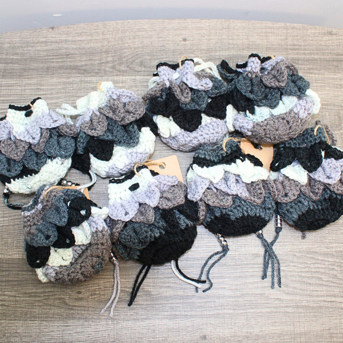 Newspaper Stripe Dragon Scale Dice Bag