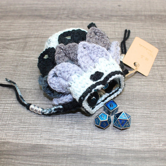 Newspaper Stripe Dragon Scale Dice Bag