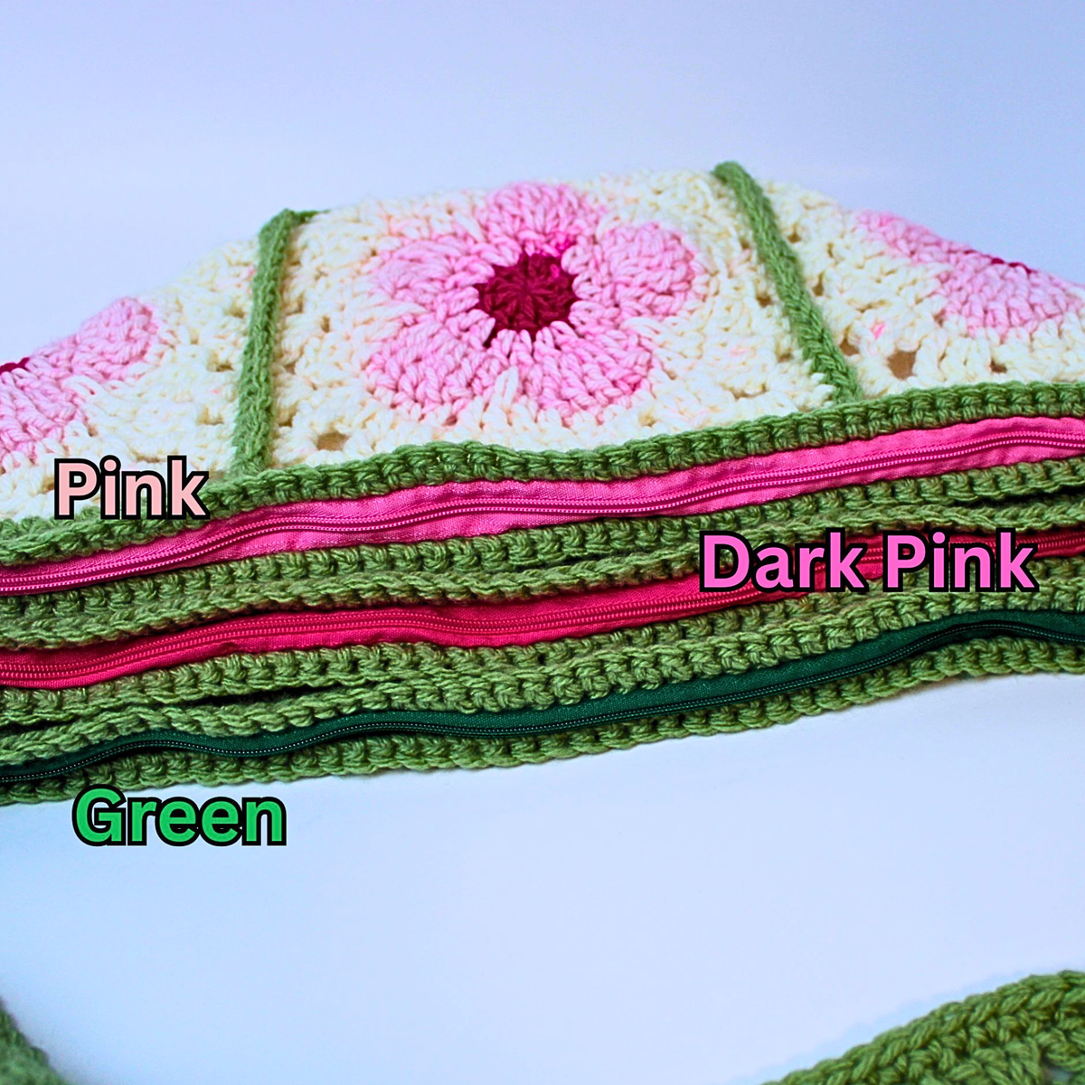 Cherry Blossom Pink - Crochet Crossbody Bag